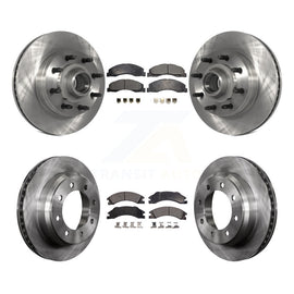 Front Rear Brake Rotor And Ceramic Pad Kit For Ford E-350 Super Duty E-250 E-150