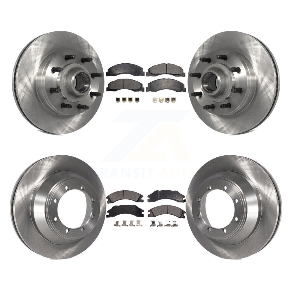 Front Rear Brake Rotor & Ceramic Pad Kit For Ford E-450 Super Duty DIESEL engine