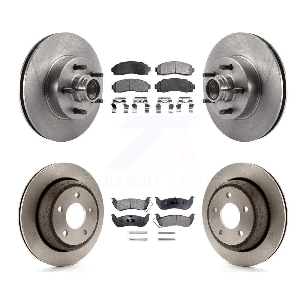 [Front+Rear] 2010-2011 Ford Ranger RWD Premium OE Brake Rotors & Ceramic Pads Kit For Max Braking