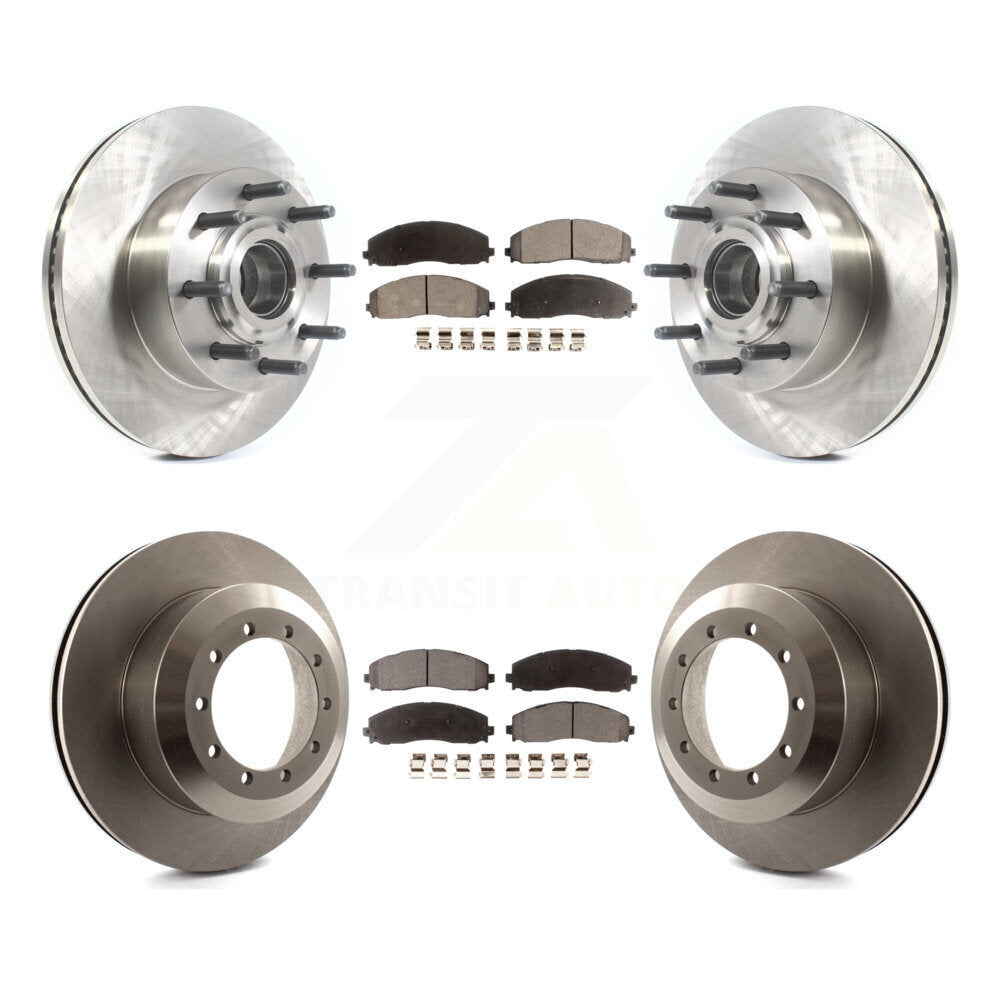 Front Rear Disc Brake Rotors And Ceramic Pads Kit For Ford F-350 Super Duty
