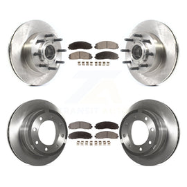 Front Rear Disc Brake Rotors And Ceramic Pad Kit For Ford F-250 Super Duty F-350