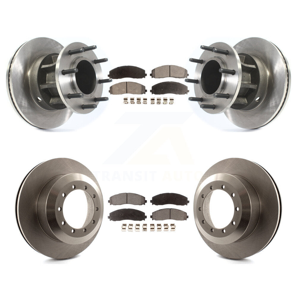 Front Rear Disc Brake Rotors And Ceramic Pads Kit For Ford F-350 Super Duty