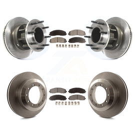 Front Rear Disc Brake Rotors And Ceramic Pads Kit For Ford F-350 Super Duty