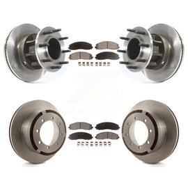 Front Rear Disc Brake Rotors And Ceramic Pad Kit For Ford F-350 Super Duty F-250