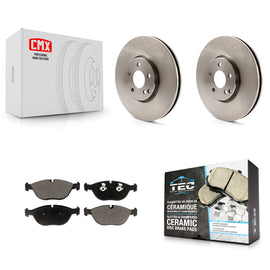 Front Disc Brake Rotors And Ceramic Pads Kit For Mercedes-Benz E500 AWD