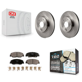 Front Disc Brake Rotors And Ceramic Pads Kit For Honda Insight Civic