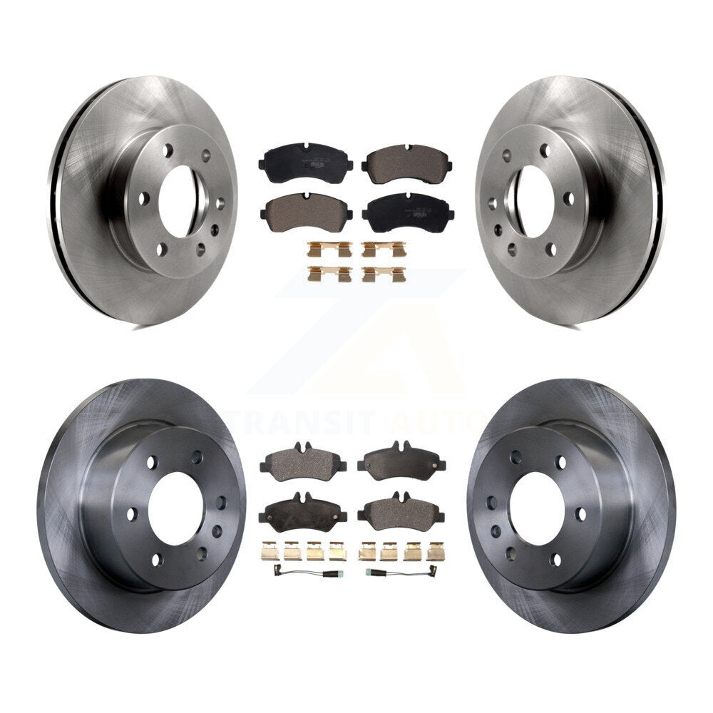 Front Rear Disc Brake Rotor Ceramic Pad Kit For Sprinter 3500 Dodge Freightliner