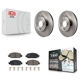 [Front] 2017 Honda Accord LX-S Premium OE Brake Rotors & Ceramic Pads Kit For Max Braking