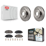 [Front] 2017 Honda Accord LX-S Premium OE Brake Rotors & Ceramic Pads Kit For Max Braking