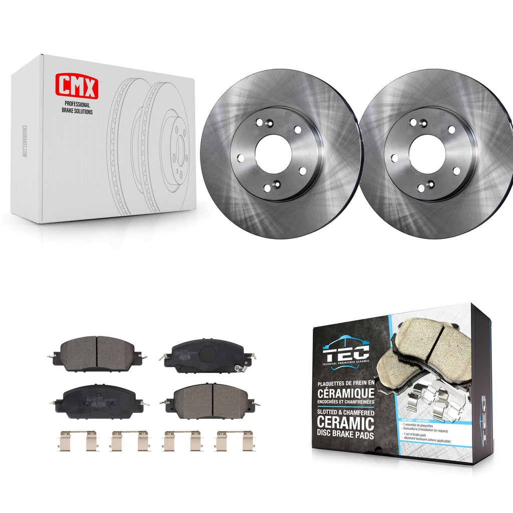 [Front] 2016 Honda Accord LX-S with 2.4L Premium OE Brake Rotors & Ceramic Pads Kit For Max Braking