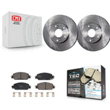 [Front] 2016 Honda Accord LX-S with 2.4L Premium OE Brake Rotors & Ceramic Pads Kit For Max Braking