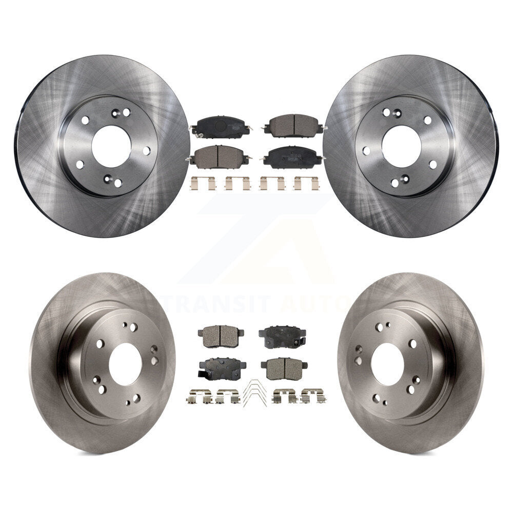 [Front+Rear] 2016 Honda Accord LX-S with 2.4L Premium OE Brake Rotors & Ceramic Pads Kit For Max Braking