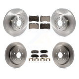 Front Rear Disc Brake Rotors And Ceramic Pads Kit For Cadillac CTS