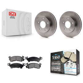 Front Disc Brake Rotors And Ceramic Pads Kit For GMC Jimmy