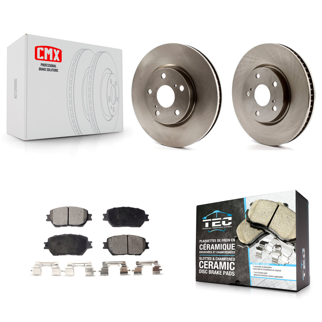 Front Disc Brake Rotors And Ceramic Pads Kit For Lexus IS250 GS300