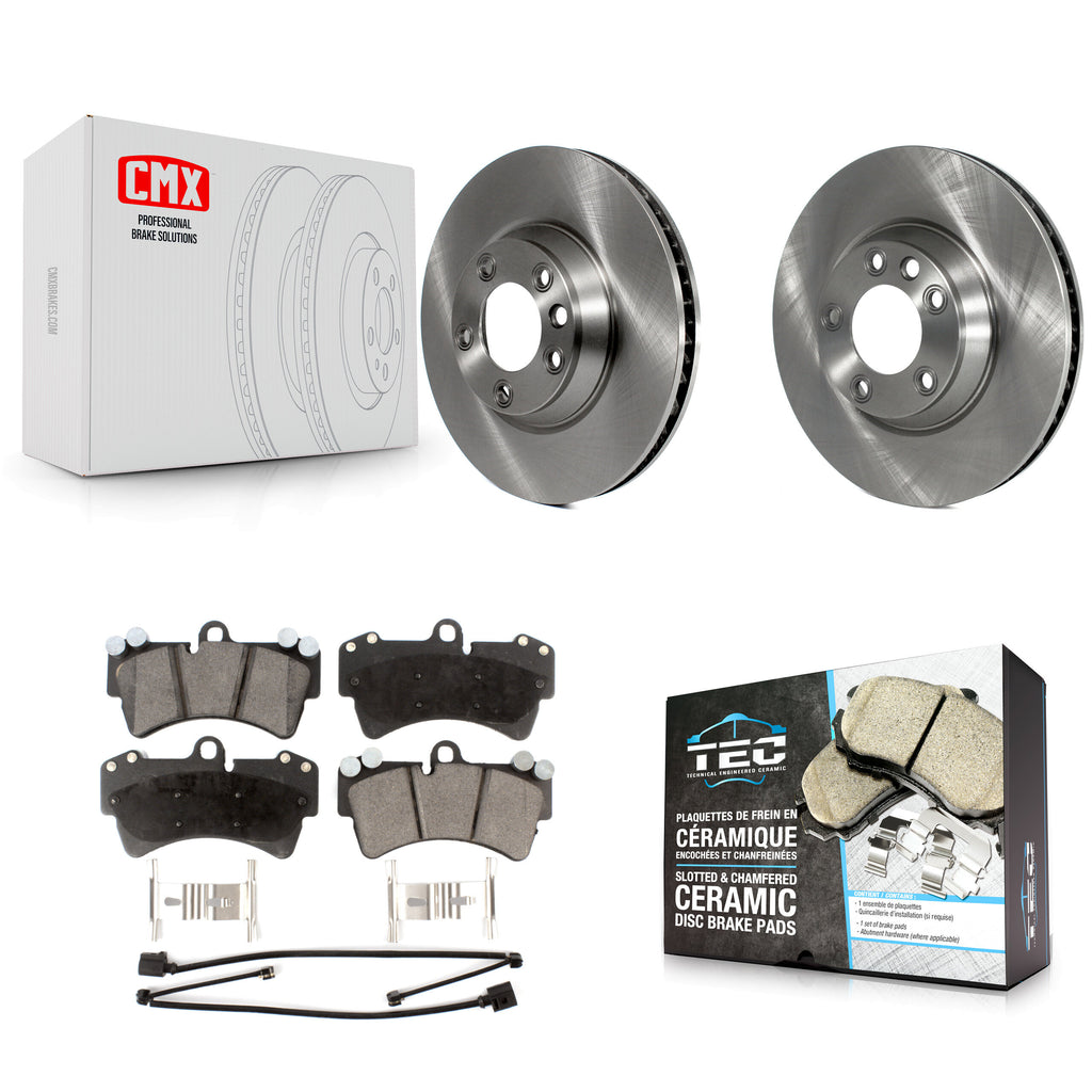 Front Brake Rotor Ceramic Pad Kit For Audi Q7 Porsche Cayenne Volkswagen Touareg
