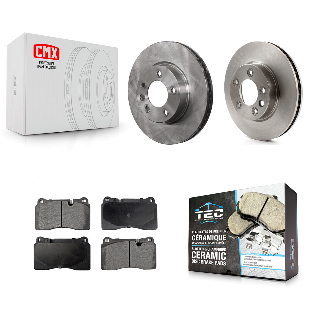 Front Disc Brake Rotors And Ceramic Pads Kit For Volkswagen Touareg