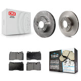 Front Disc Brake Rotors And Ceramic Pads Kit For Volkswagen Touareg