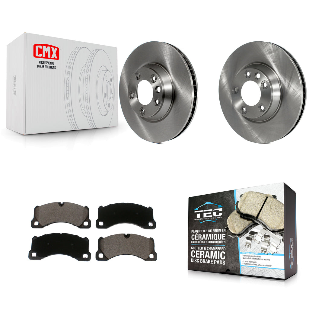 Front Disc Brake Rotors And Ceramic Pads Kit For Porsche Cayenne