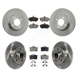 Front Rear Disc Brake Rotor Hub Assembly And Ceramic Pad Kit For Volkswagen Golf