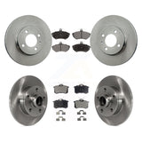 Front Rear Disc Brake Rotor Hub Assembly And Ceramic Pad Kit For Volkswagen Golf