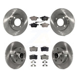 Front Rear Disc Brake Rotors Ceramic Pad Kit For 1996-1997 Volkswagen Jetta 2.8L