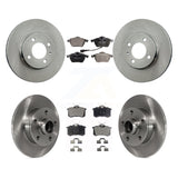 Front Rear Disc Brake Rotors Ceramic Pad Kit For 1996-1997 Volkswagen Jetta 2.8L