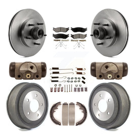 [Front+Rear] 2004 Ford E-150 Premium OE Brake Rotor Drum Kit & Ceramic Pads For Max Braking