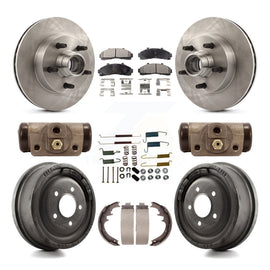 Front Rear Disc Brake Rotors Ceramic Pads And Drum Kit (9Pc) For Mazda B4000