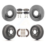 Front Rear Brake Rotors Ceramic Pad Drum Kit For Buick Century Chevrolet Venture