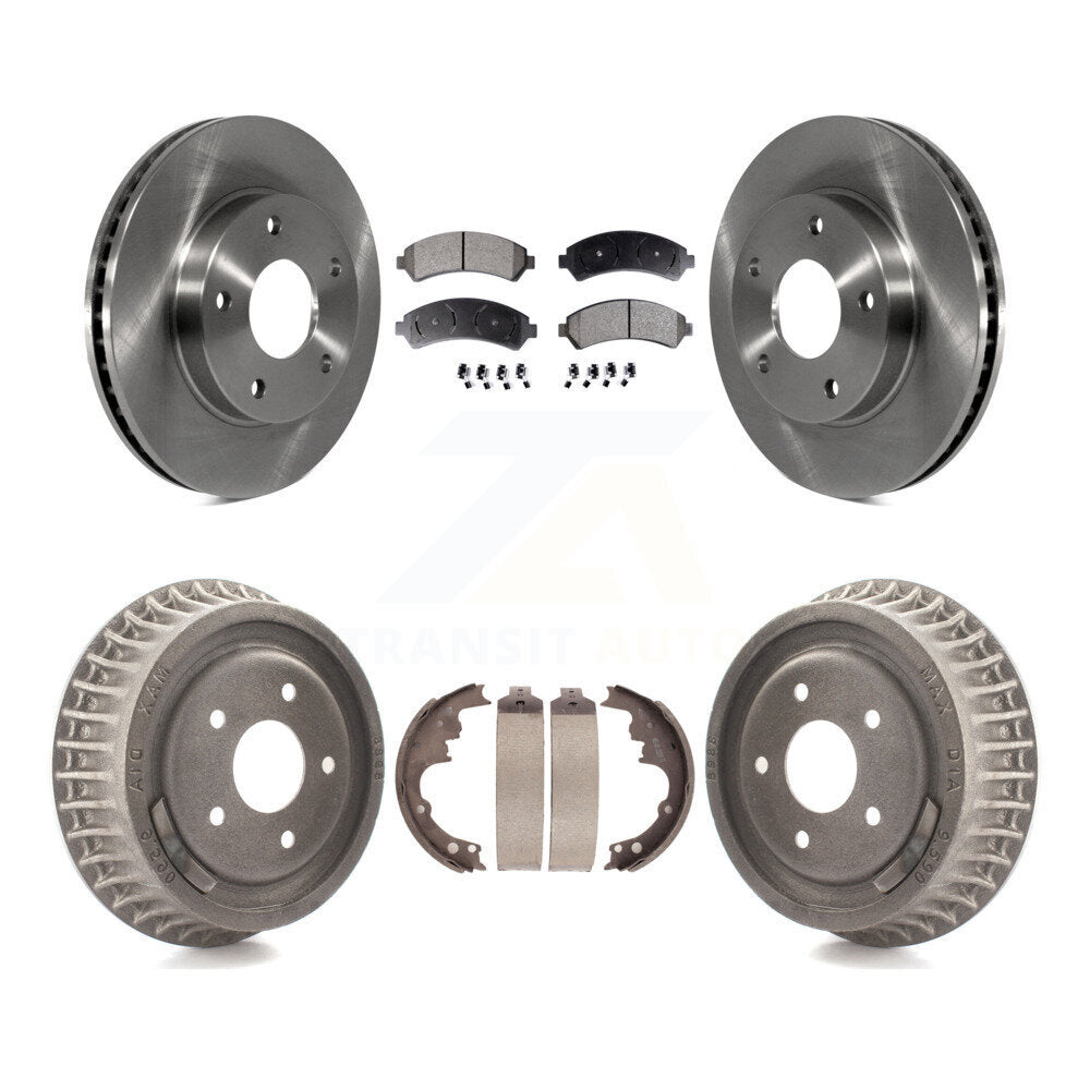 [Front+Rear] 1998-2003 Chevrolet S10 4WD Premium OE Brake Rotor Drum Kit & Ceramic Pads For Max Braking