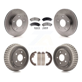 Front Rear Disc Brake Rotors Ceramic Pad Drum Kit For Chevrolet Blazer GMC Jimmy