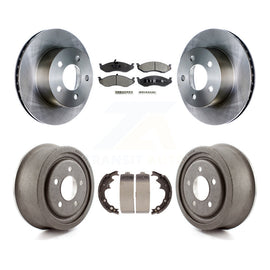 Front Rear Disc Brake Rotors Ceramic Pad And Drum Kit For Jeep Wrangler Cherokee