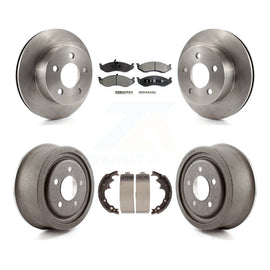 Front Rear Disc Brake Rotors Ceramic Pads And Drum Kit For Jeep Wrangler