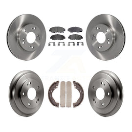 Front Rear Disc Brake Rotors Ceramic Pads And Drum Kit For Honda Civic