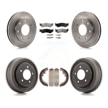 Charger l&#39;image dans la galerie, Front Rear Brake Rotor Ceramic Pad Drum Kit For Ford F-150 4WD With 7 Lug Wheels