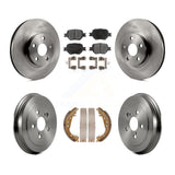 Front Rear Disc Brake Rotors Ceramic Pads And Drum Kit For Toyota Celica