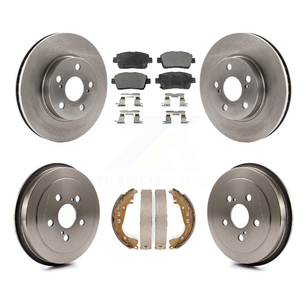 Front Rear Disc Brake Rotors Ceramic Pads And Drum Kit For 2000 Toyota Celica GT