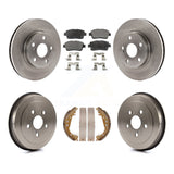 Front Rear Disc Brake Rotors Ceramic Pads And Drum Kit For 2000 Toyota Celica GT