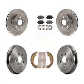 Front Rear Disc Brake Rotors Ceramic Pads And Drum Kit For 2001 Toyota Celica GT