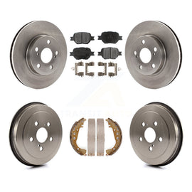 Front Rear Disc Brake Rotors Ceramic Pads And Drum Kit For 2001 Toyota Celica GT