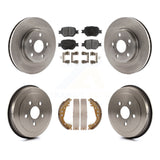 Front Rear Disc Brake Rotors Ceramic Pads And Drum Kit For 2001 Toyota Celica GT
