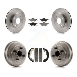 Front Rear Disc Brake Rotors Ceramic Pads And Drum Kit For Ford Focus