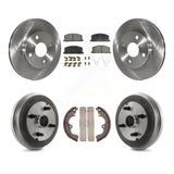 Front Rear Disc Brake Rotors Ceramic Pads And Drum Kit For Toyota Tercel Paseo