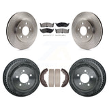 Front Rear Disc Brake Rotors Ceramic Pad And Drum Kit For Chrysler Grand Voyager