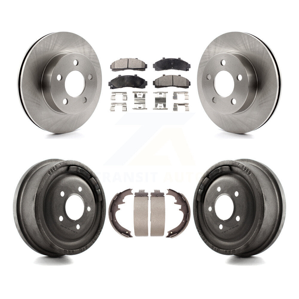 Front Rear Brake Rotors Ceramic Pad & Drum Kit For Ford Ranger Mazda B3000 B4000