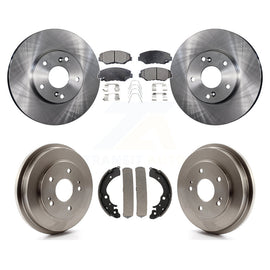 Front Rear Disc Brake Rotors Ceramic Pads And Drum Kit For Honda Accord Fit
