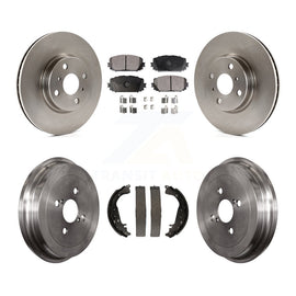 [Front+Rear] 2012-2013 Toyota Yaris SE Premium OE Brake Rotor Drum Kit & Ceramic Pads For Max Braking