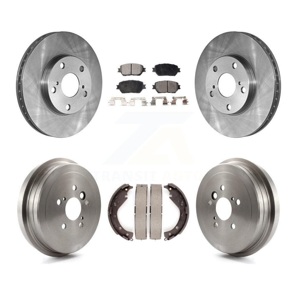 [Front+Rear] 2006 Toyota Camry Base/LE Premium OE Brake Rotor Drum Kit & Ceramic Pads For Max Braking