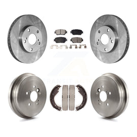 [Front+Rear] 2006 Toyota Camry Base/LE Premium OE Brake Rotor Drum Kit & Ceramic Pads For Max Braking